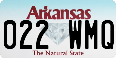 AR license plate 022WMQ