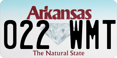 AR license plate 022WMT