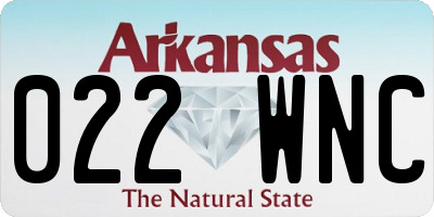 AR license plate 022WNC