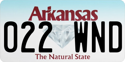 AR license plate 022WND