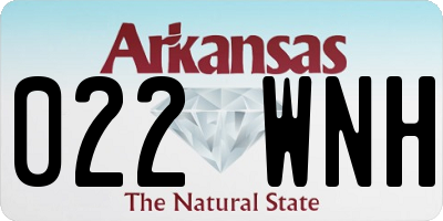 AR license plate 022WNH
