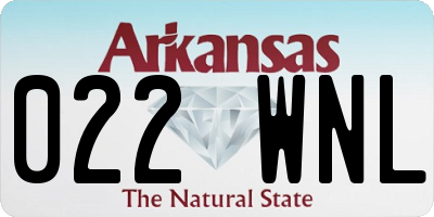 AR license plate 022WNL