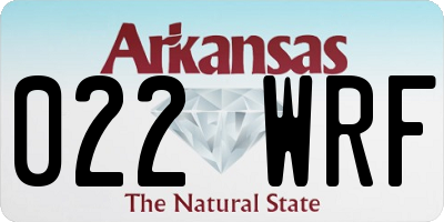 AR license plate 022WRF