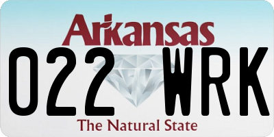AR license plate 022WRK