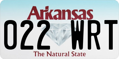 AR license plate 022WRT