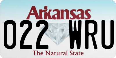 AR license plate 022WRU