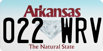 AR license plate 022WRV