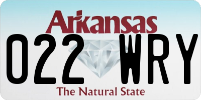 AR license plate 022WRY
