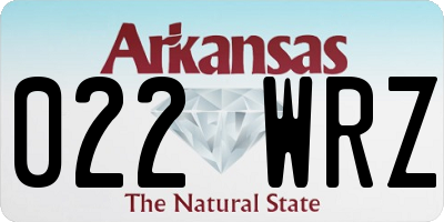 AR license plate 022WRZ