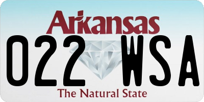 AR license plate 022WSA