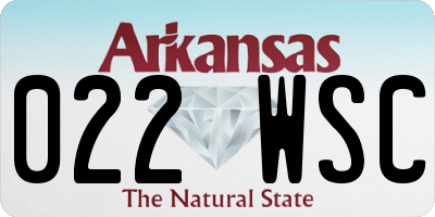 AR license plate 022WSC