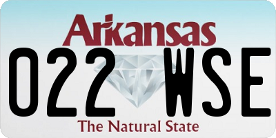 AR license plate 022WSE