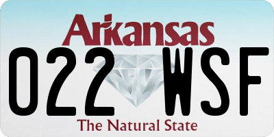 AR license plate 022WSF