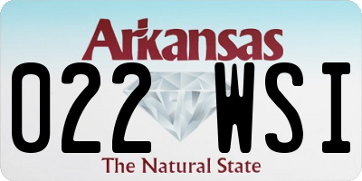AR license plate 022WSI