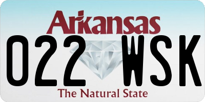 AR license plate 022WSK