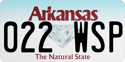 AR license plate 022WSP