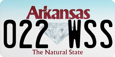 AR license plate 022WSS