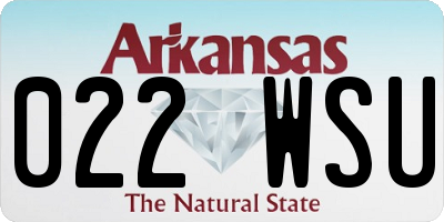 AR license plate 022WSU