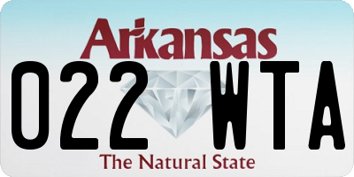 AR license plate 022WTA