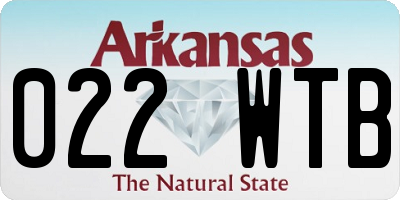 AR license plate 022WTB