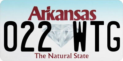AR license plate 022WTG