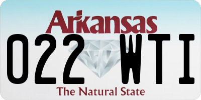 AR license plate 022WTI