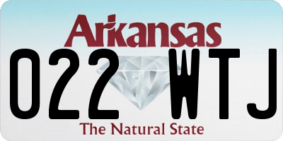 AR license plate 022WTJ