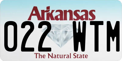 AR license plate 022WTM