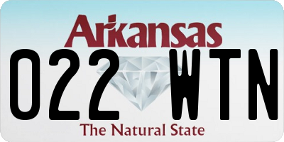 AR license plate 022WTN