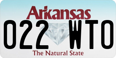 AR license plate 022WTO