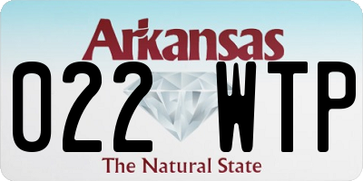AR license plate 022WTP