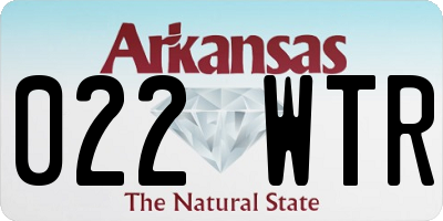 AR license plate 022WTR