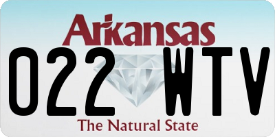 AR license plate 022WTV