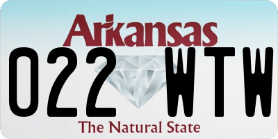 AR license plate 022WTW