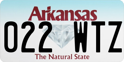 AR license plate 022WTZ