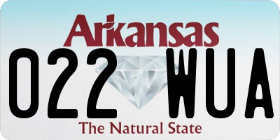 AR license plate 022WUA