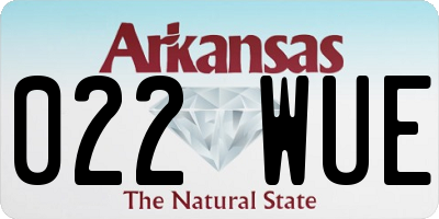 AR license plate 022WUE