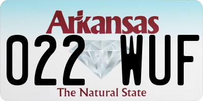 AR license plate 022WUF