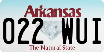 AR license plate 022WUI