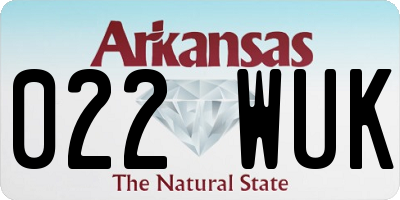 AR license plate 022WUK