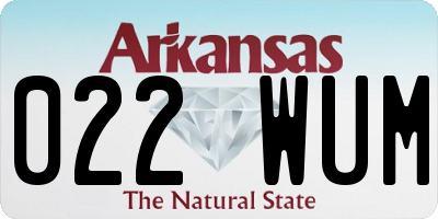 AR license plate 022WUM