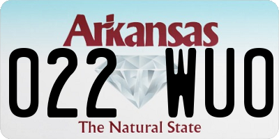 AR license plate 022WUO