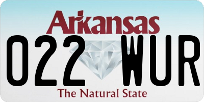 AR license plate 022WUR