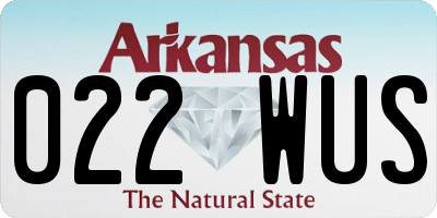 AR license plate 022WUS