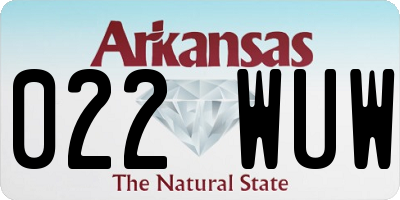 AR license plate 022WUW