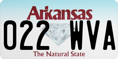 AR license plate 022WVA