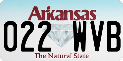 AR license plate 022WVB