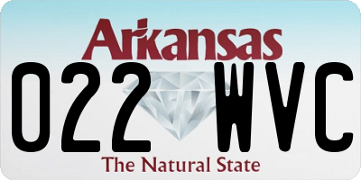 AR license plate 022WVC