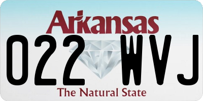 AR license plate 022WVJ