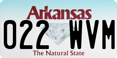 AR license plate 022WVM